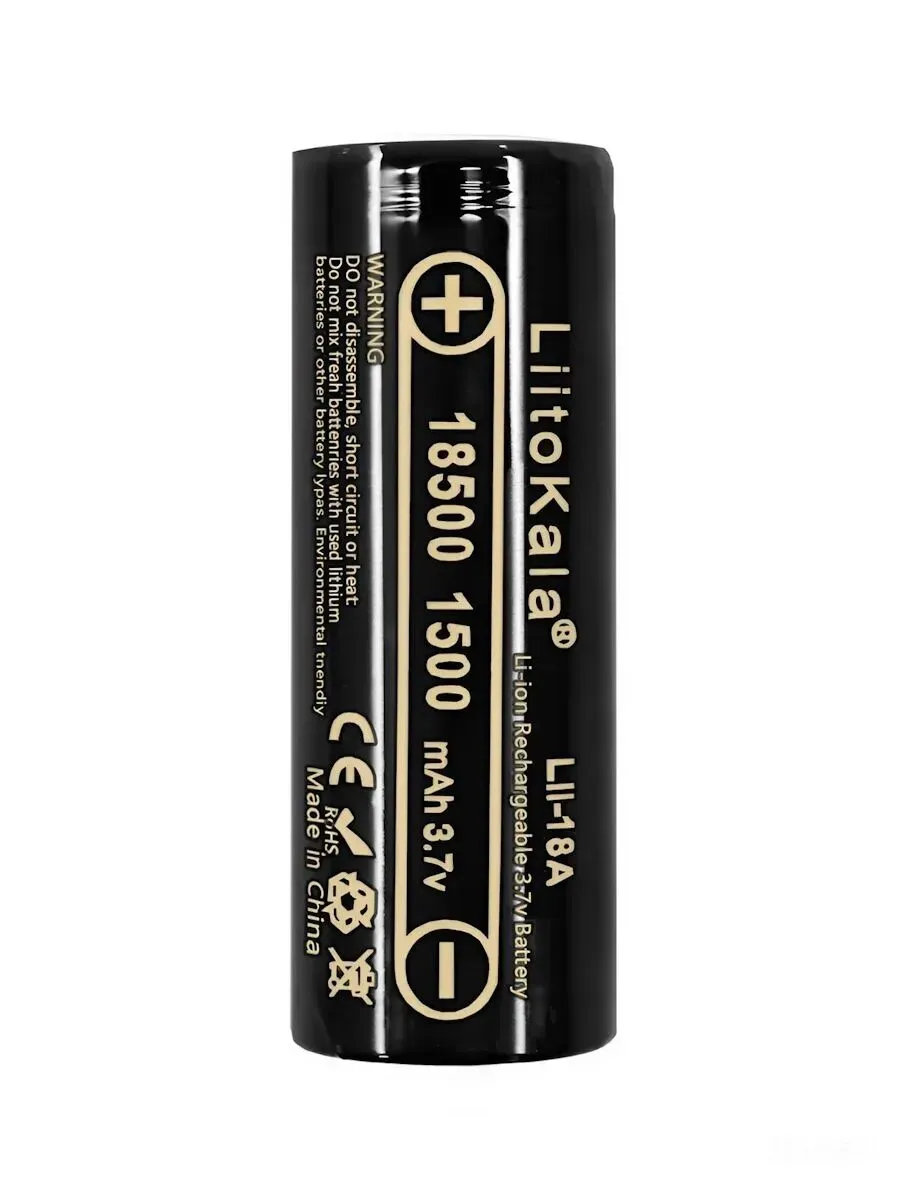 АКБ Liitokala без носика 18500 1500mAh Lii-18A 3.7v