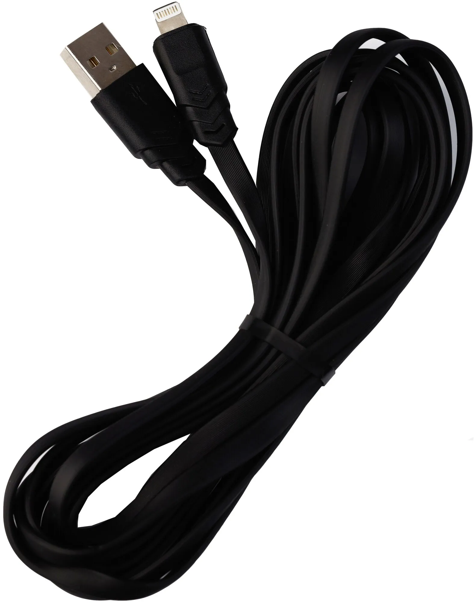 Дата-кабель USB - 8 pin, 2А, 3м, черный