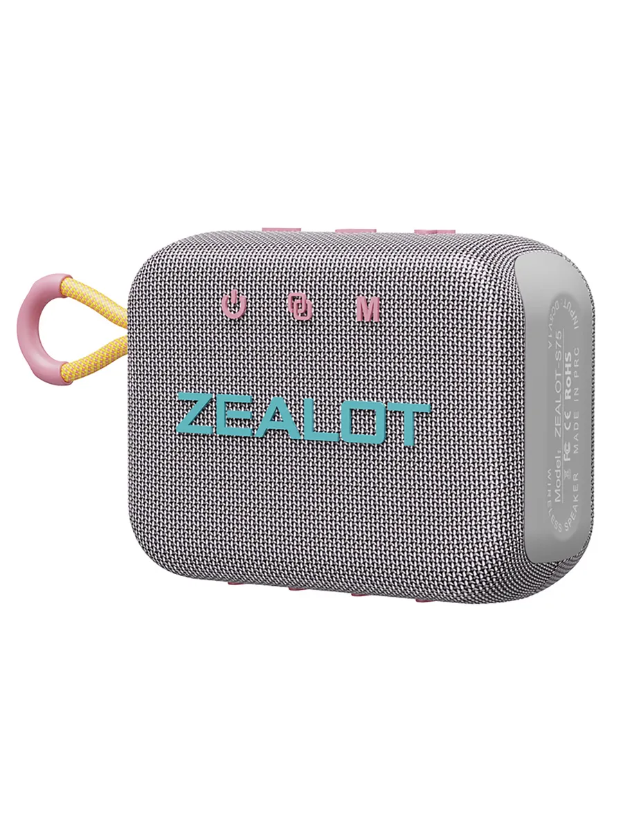 колонка Bt ZEALOT S75 Bt 5.2, FM/USB/TF/AUX, TWS, RGB, акк 3000мАч (до 12ч), IPX6, до 30Вт