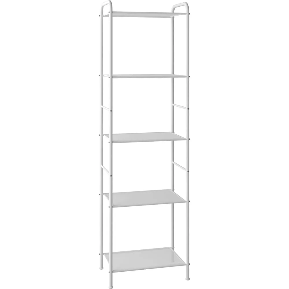 Стеллаж "Валенсия 15 W" Д45,5;Ш30;В155,5см (VALENCIA 15 W Shelf rack) (Белый) ЗМИ