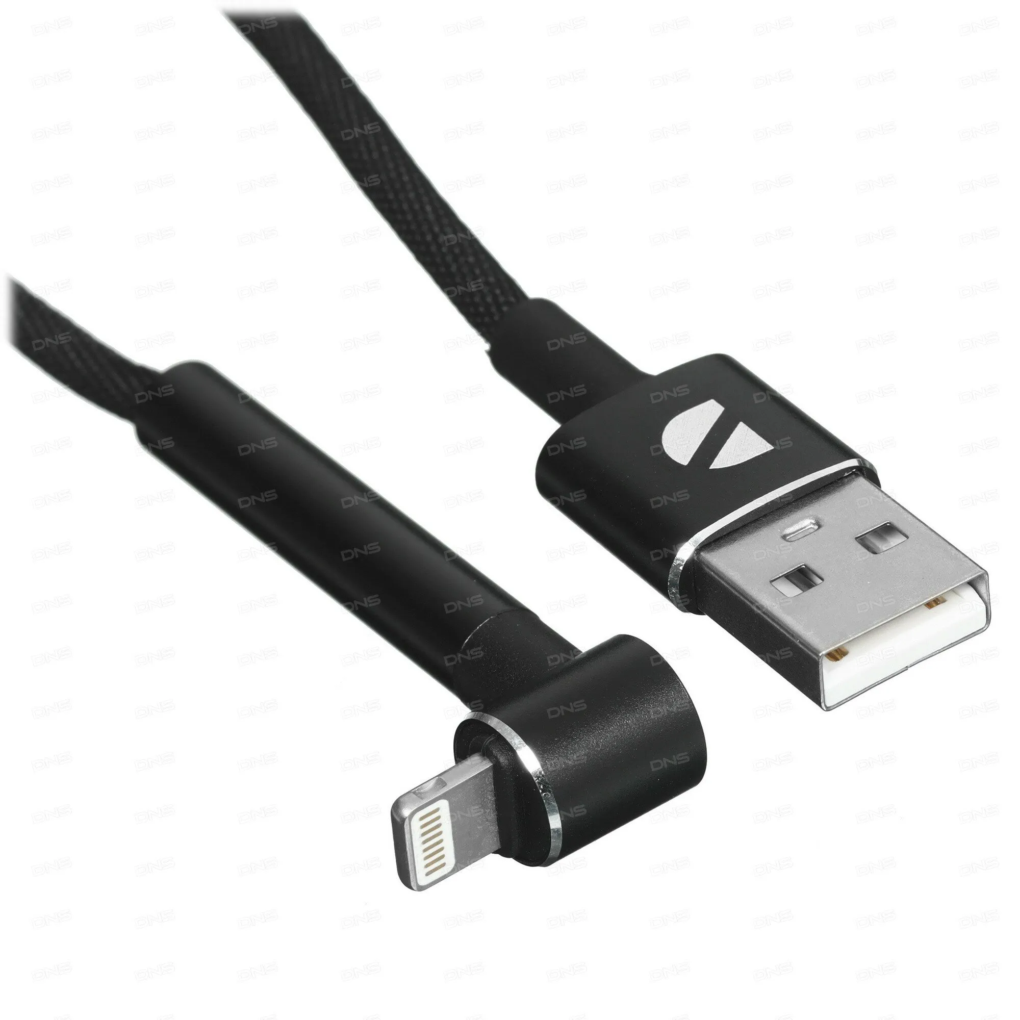 Дата-кабель Crystal USB - Lightning, 1м, черный, Deppa, 72501