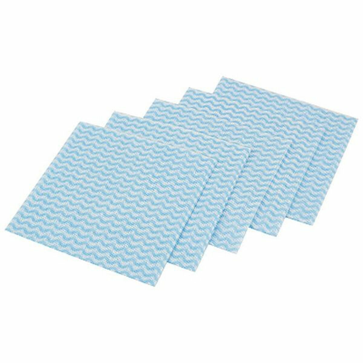 Салфетки хоз 30*30см, с перфорацией, синяя волна, 5 шт.