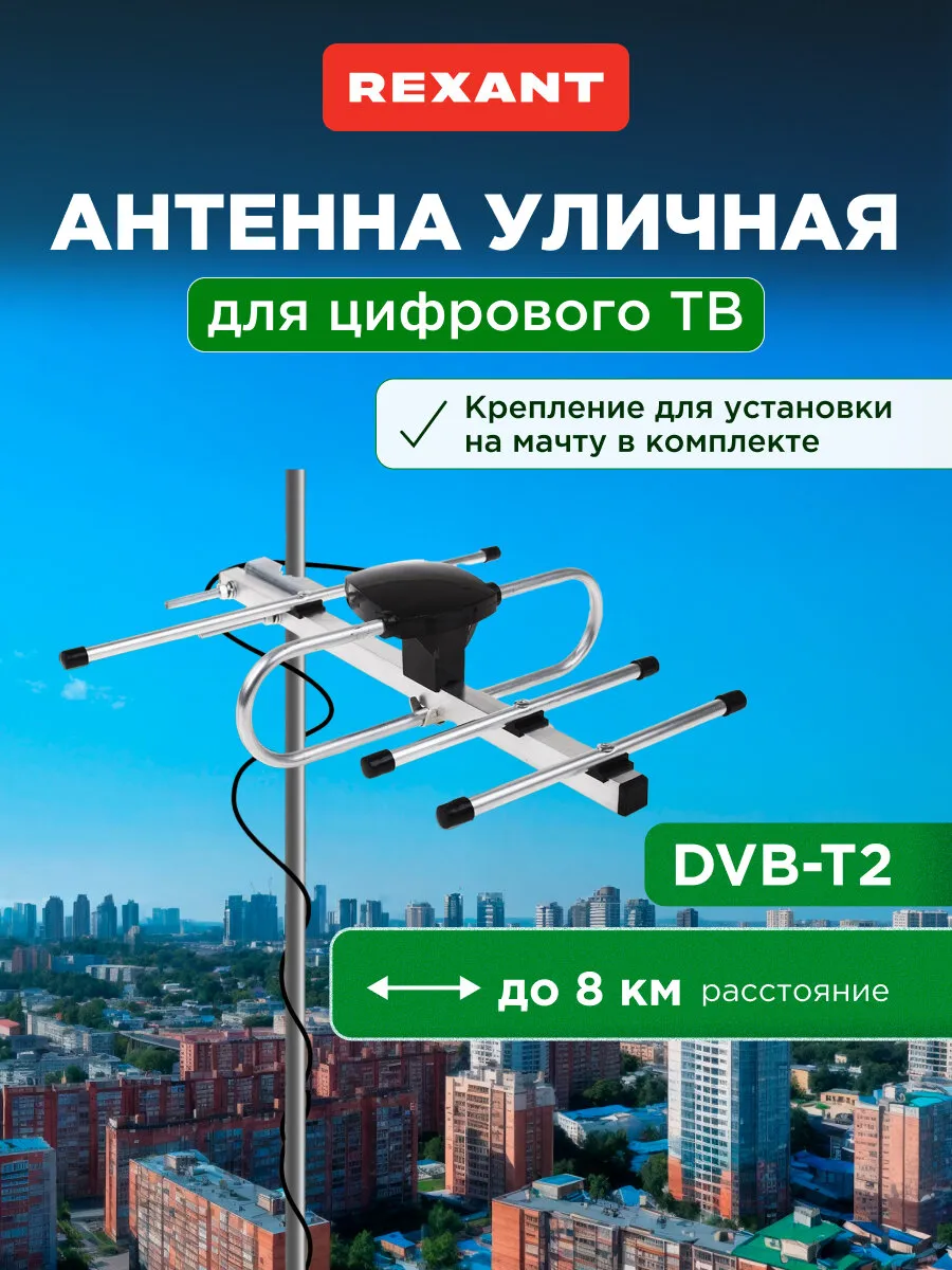 Антенна наружная до 30км от БС, (кронштейн в комплекте), RX-402