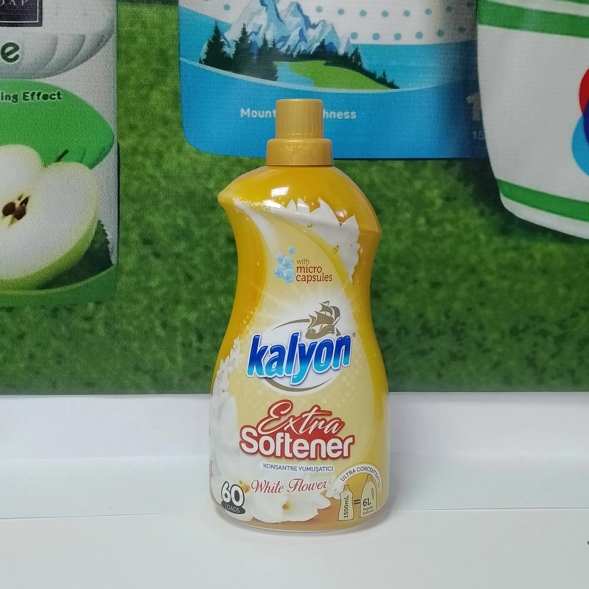 KALYON КОНЦЕНТРИРОВАННЫЙ КОНДИЦИОНЕР ДЛЯ БЕЛЬЯ - БЕЛЫЙ ЦВЕТОК 1500 мл