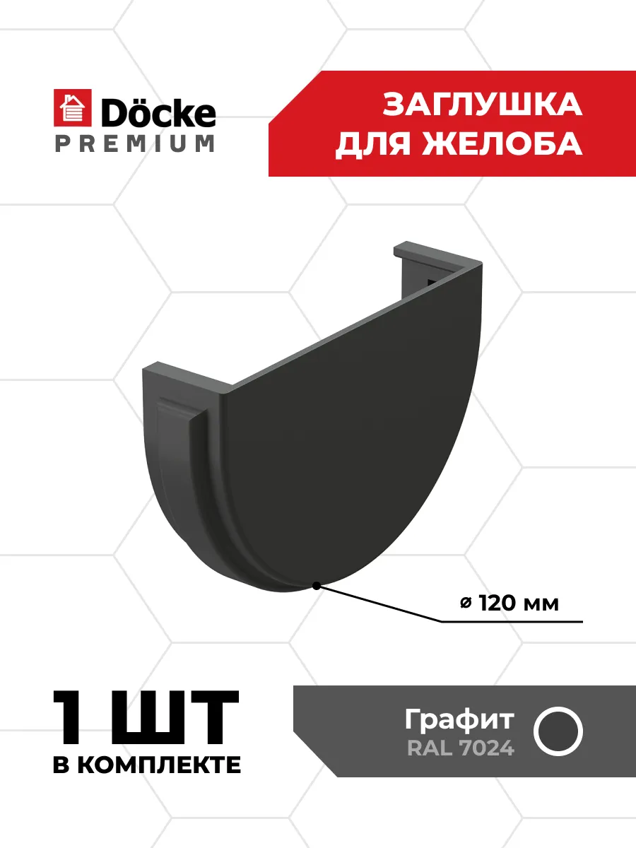 Docke PREMIUM Заглушка (графит), арт. PVSX-1086