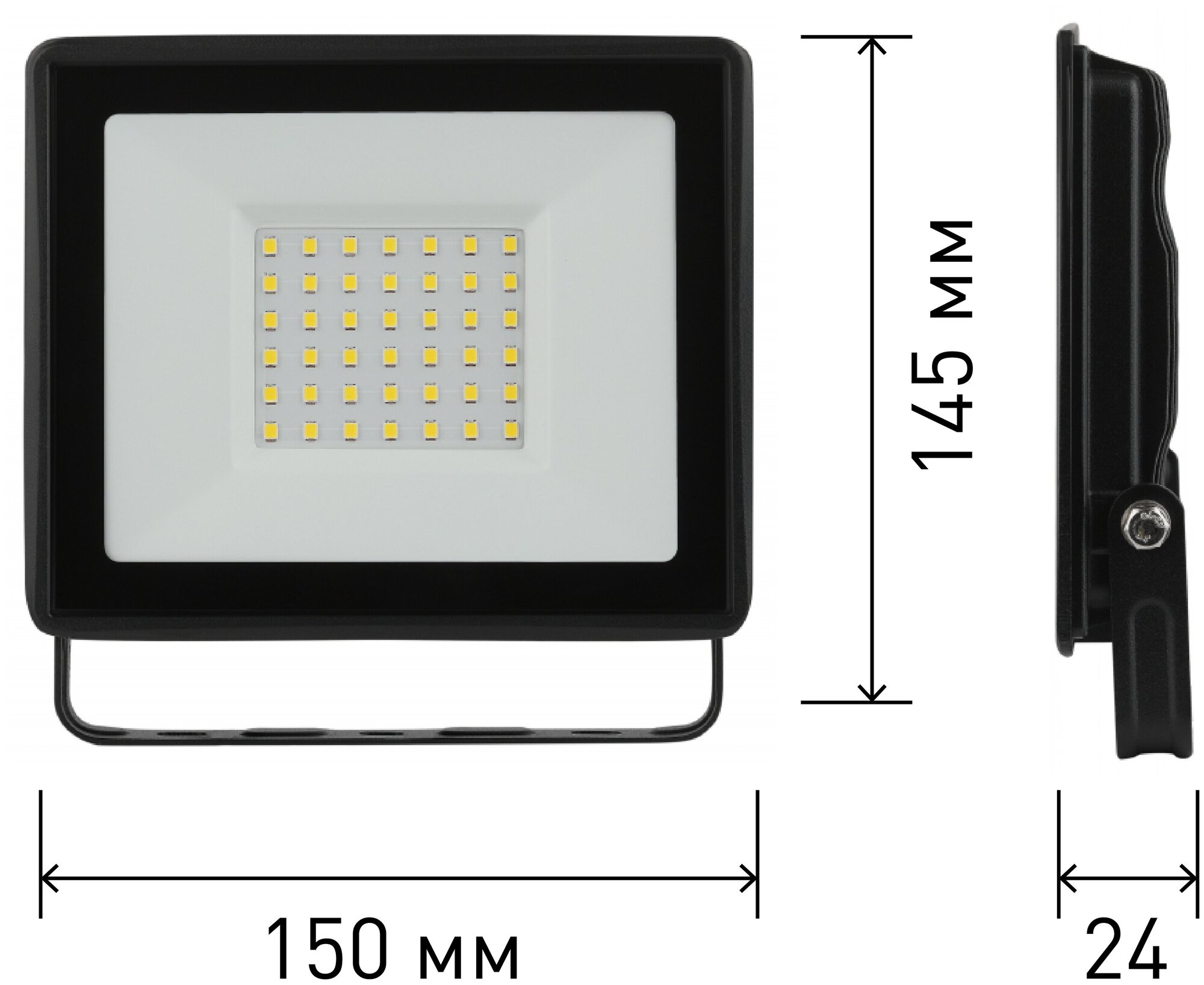 Св-к прожектор LED ЭРА LPR-50W 023-0-65K-050 6500K 4000Лм IР65 черный (P) NEW