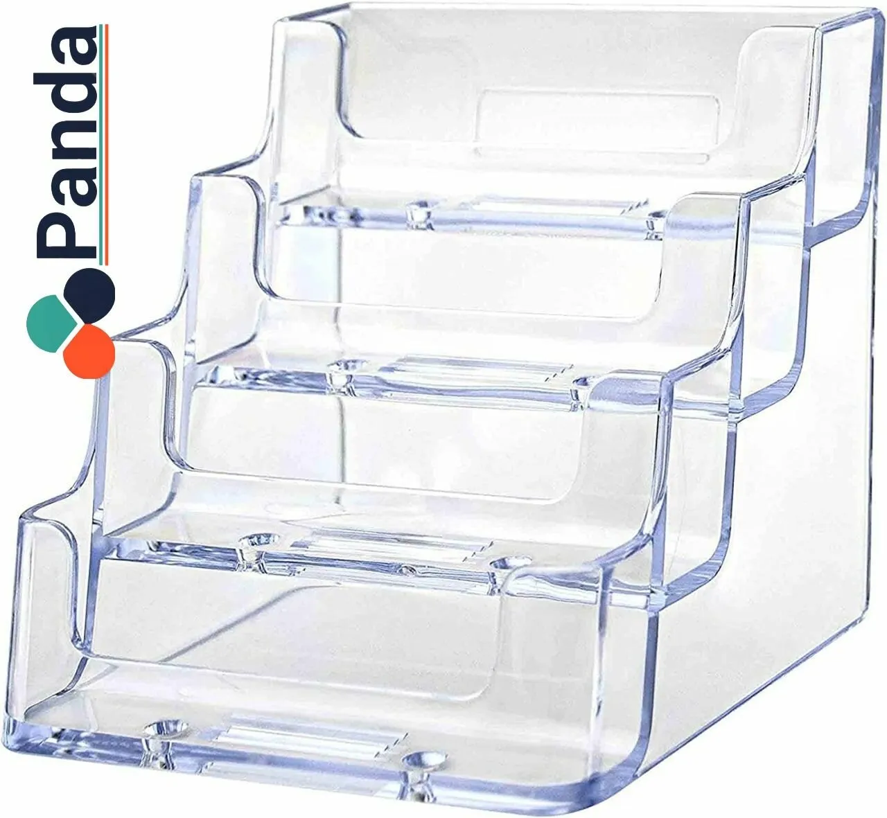 Подставка для визиток 3 отделения  прозрачная
