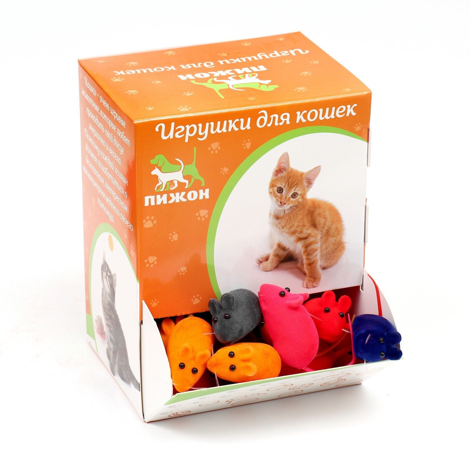 Мышь бархатная, 6 см, 50 шт, микс цветов   9597207