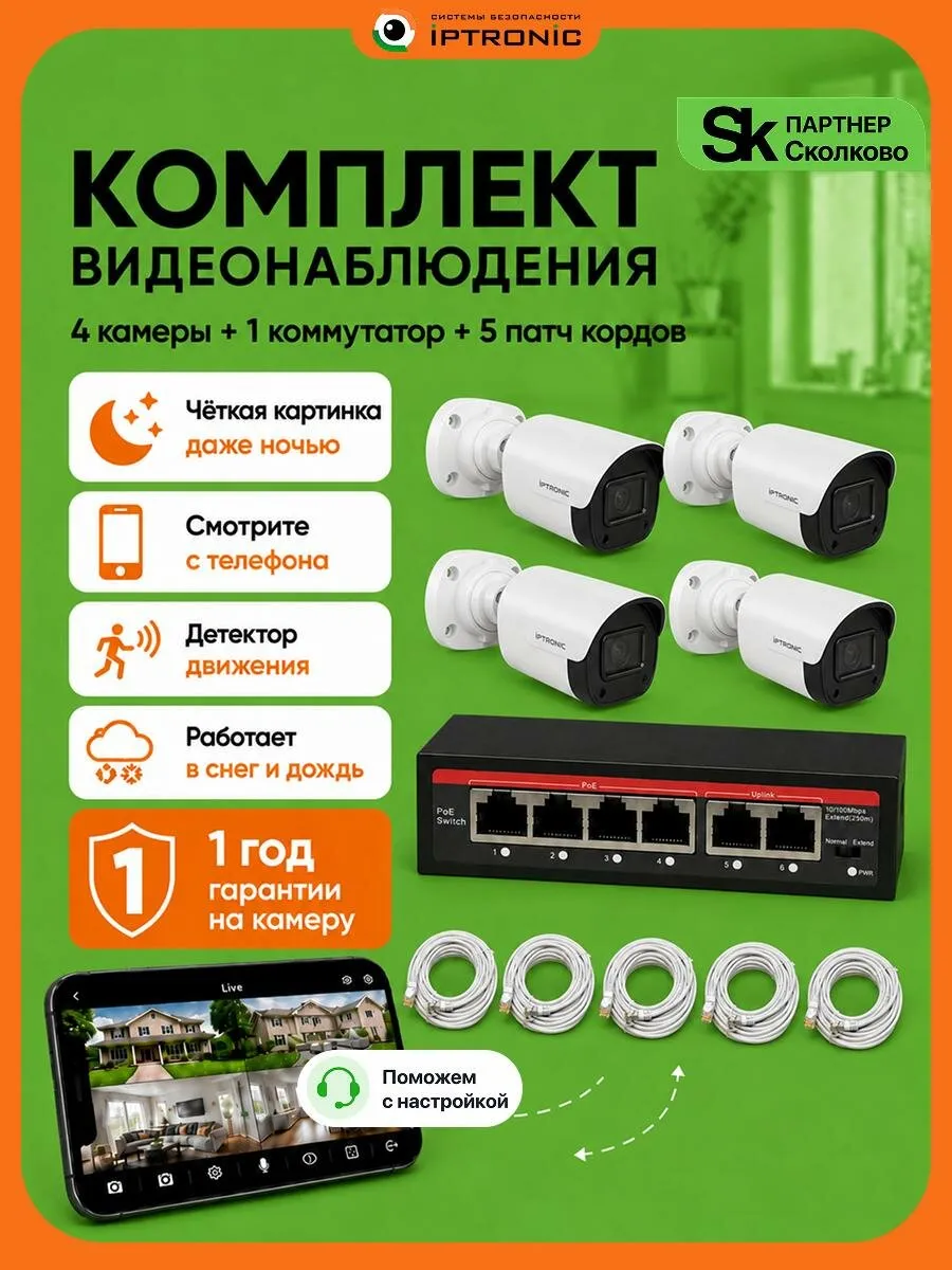 Набор из 4 камер + роутер