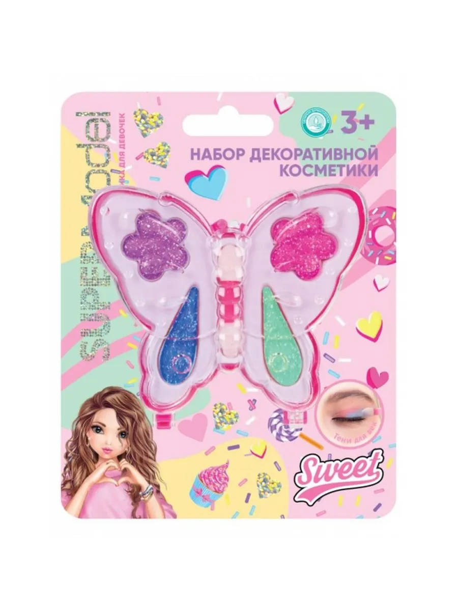 Косметика ДЛЯ ДЕВОЧЕК тени для век с блестками МИЛАЯ ЛЕДИ в кор.3*240шт