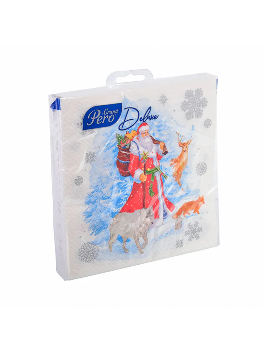 Салфетки НОВОГОДНИЕ Рего Deluxe 33x33 в ассорт. 3сл 20л, 12 в тр. уп.