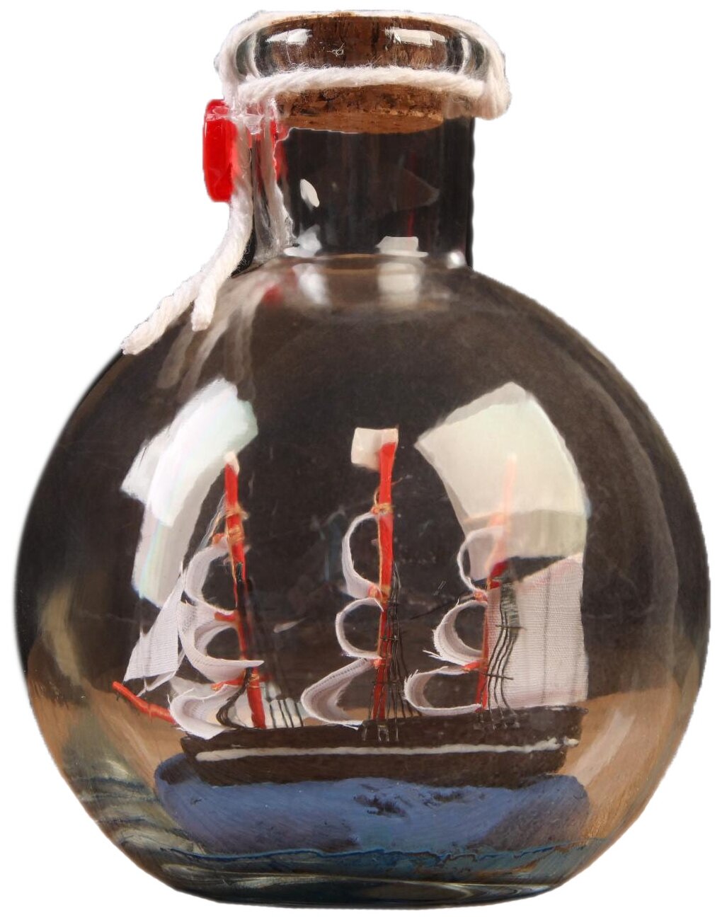 Корабль сувенирный "Только вперёд", в бутылке, вертикальн. 11*8см   5285442