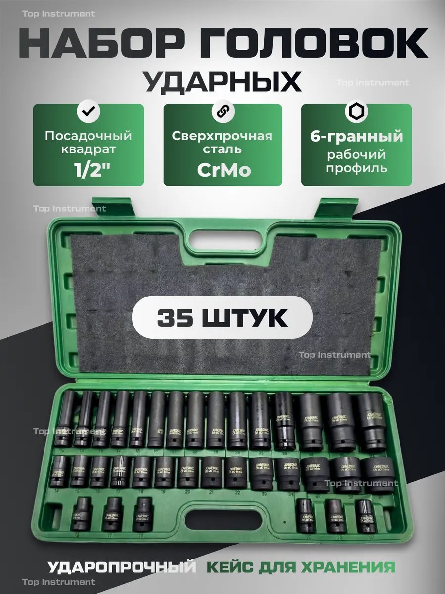 Головки 24 предмета TR- 4353-5К 1104В (10-32) "SPARK LUX" (5