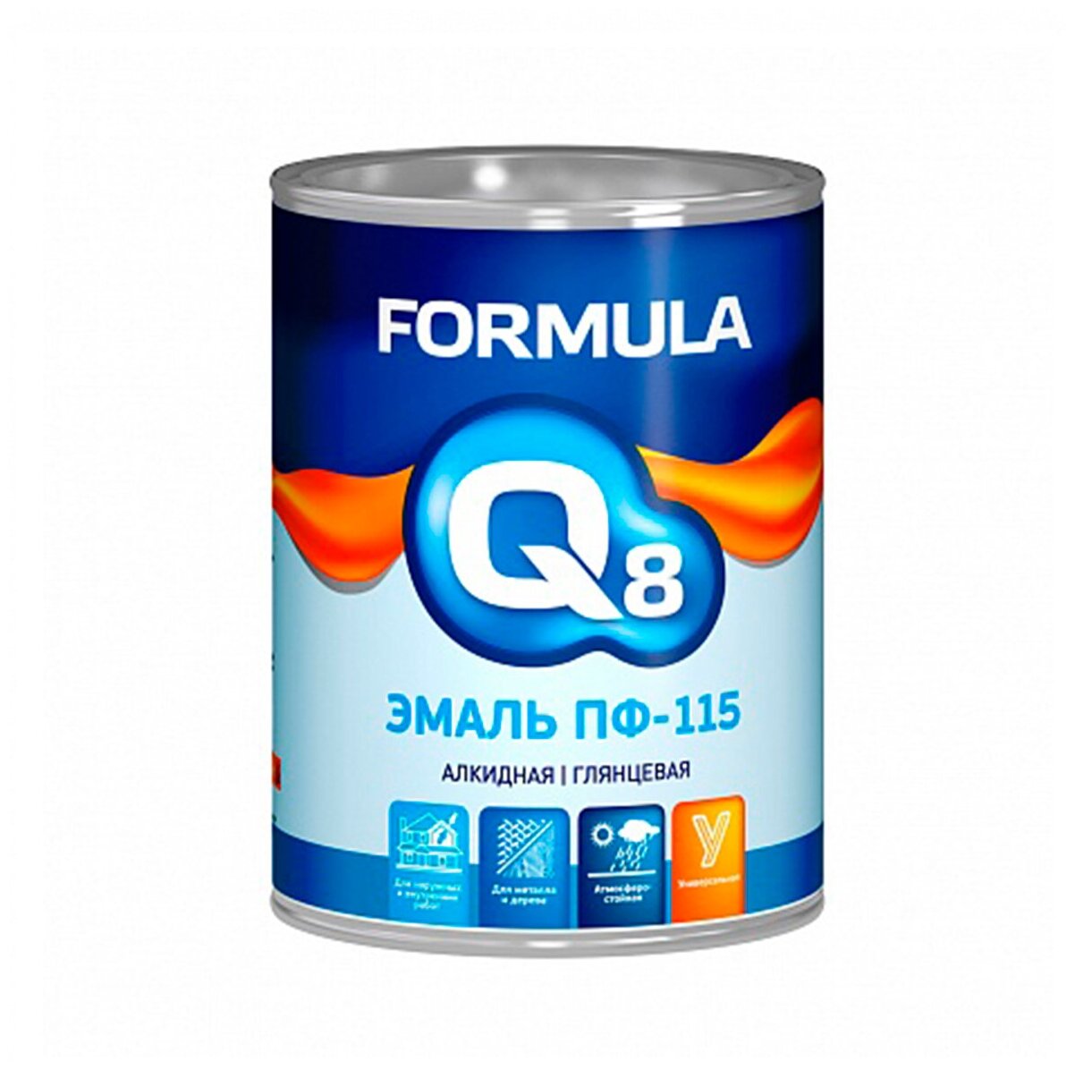 FORMULA Q8 Эмаль ПФ-115 алкидная ХАКИ 0,4 кг