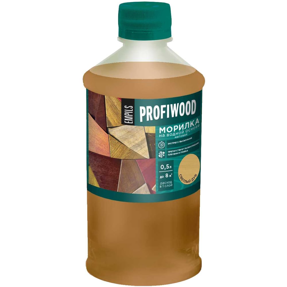 Морилка на водной основе PROFIWOOD ДУБ 0.5 л / 0.5 кг