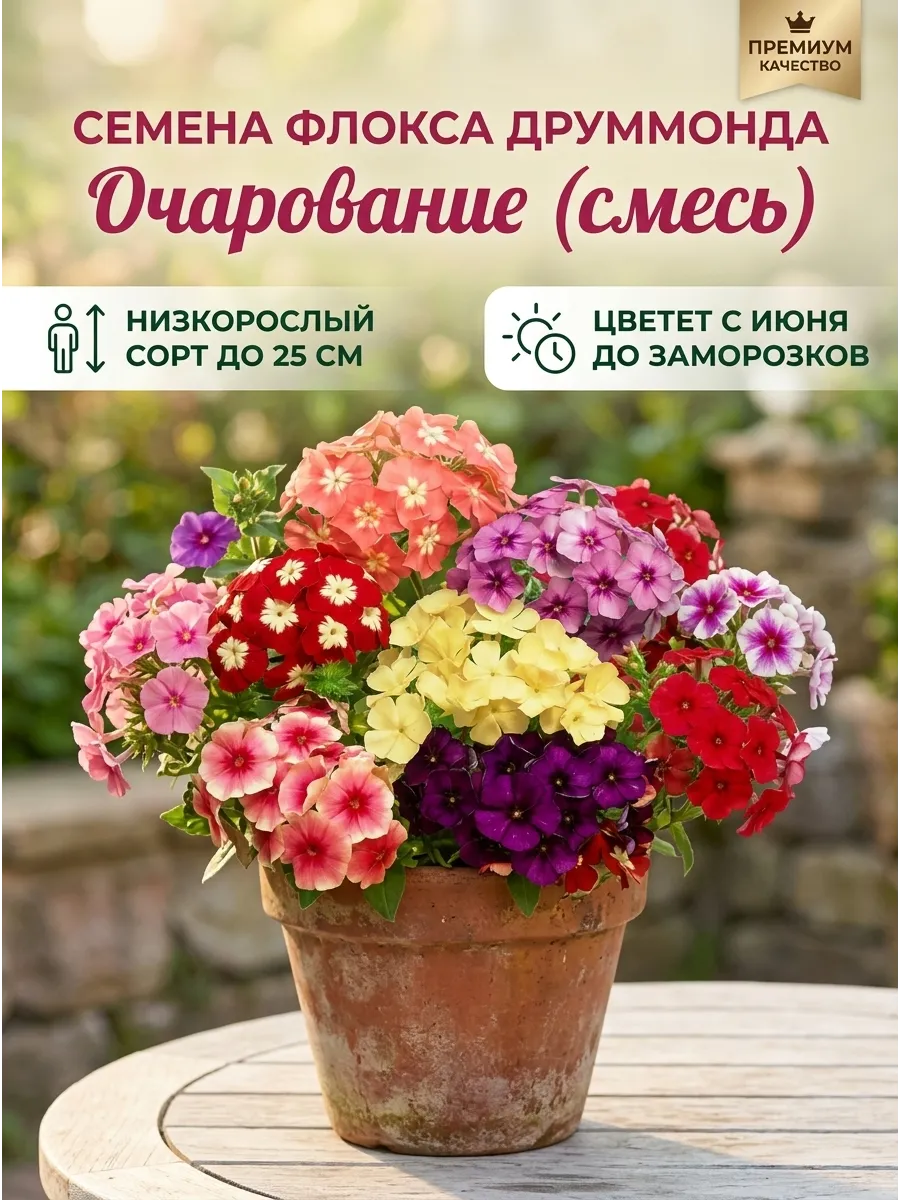 Семена Флокс Друммонда "Очарование смесь" 0,05гр "Гавриш" ("1, 10)