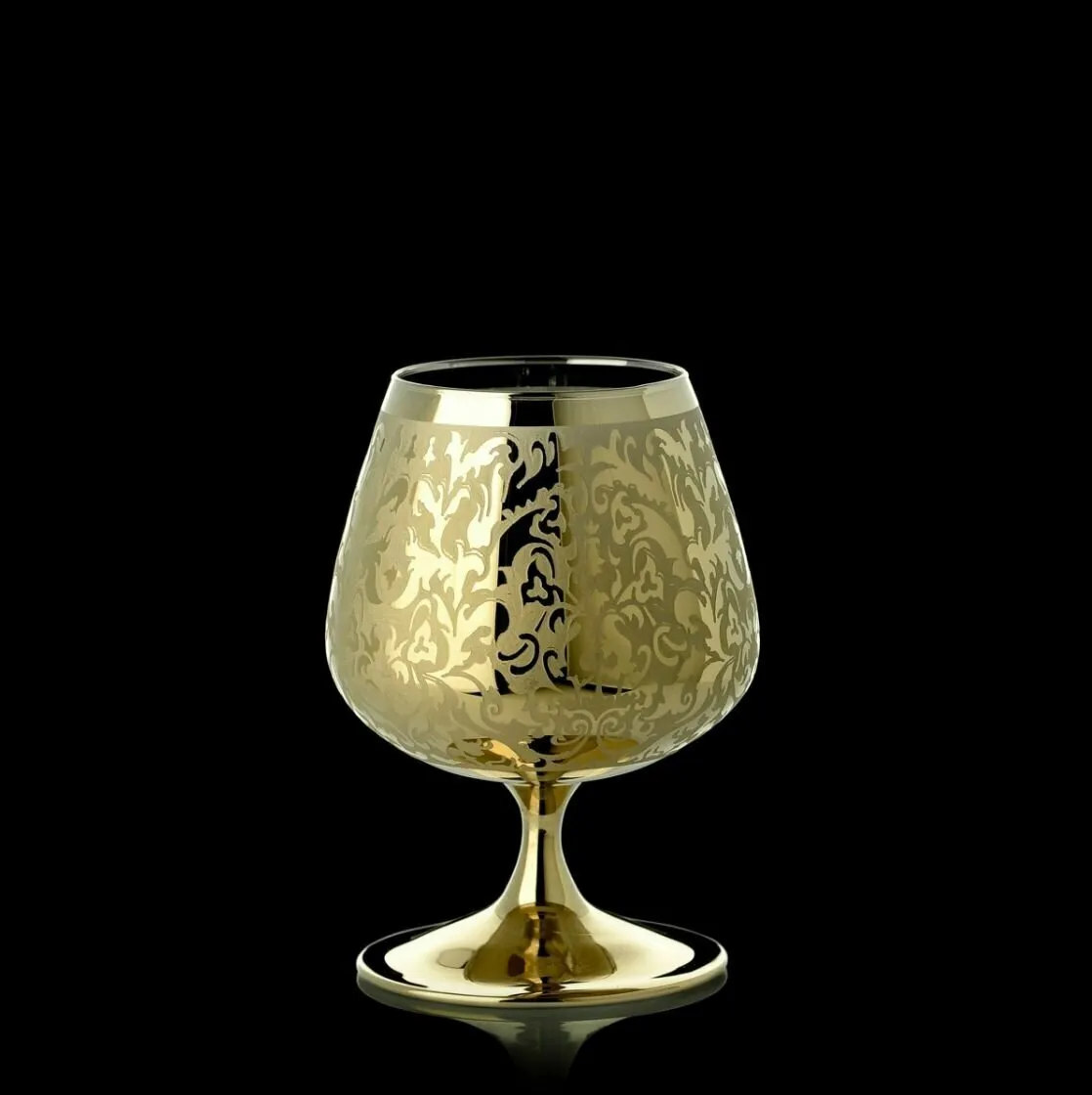 Набор бокалов для бренди 3шт. "Черное золото 11" 410мл. Эталон RNCHZ1812
