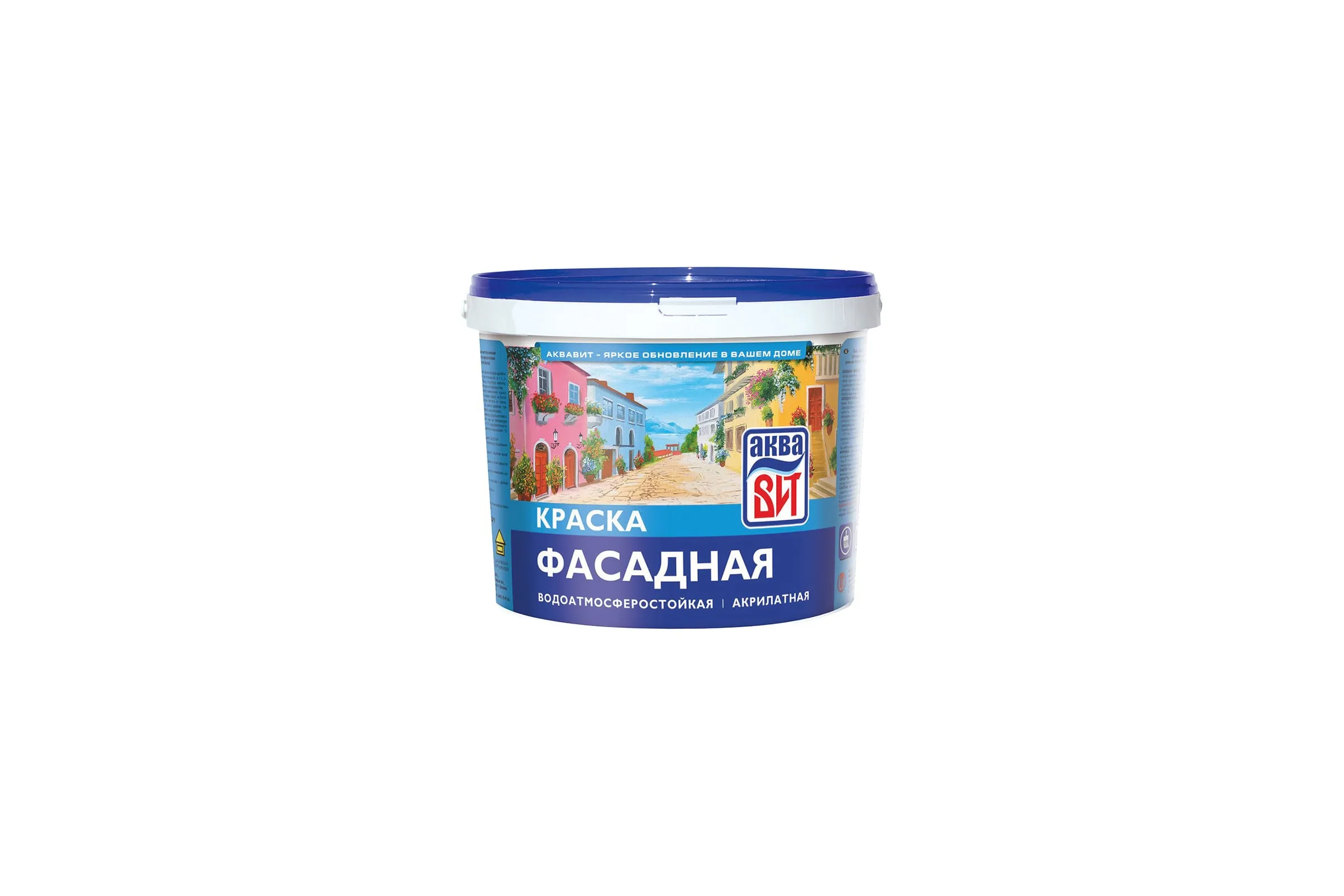 Краска ВАК-25 фасадная супербелая, ВИТеко 2,5 кг (ведро)