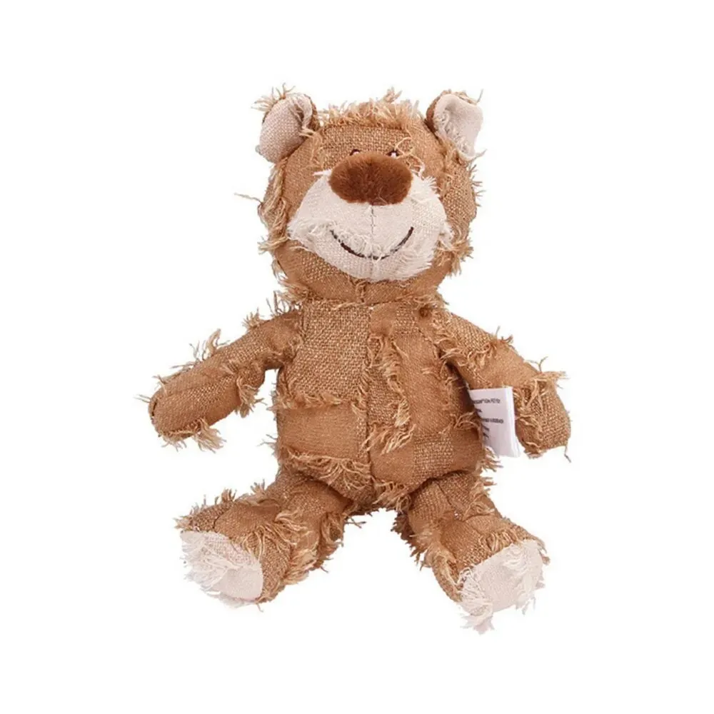 Игрушка мягкая  для собак "Медведь", с пищалкой, 20 см, коричневый   10949555